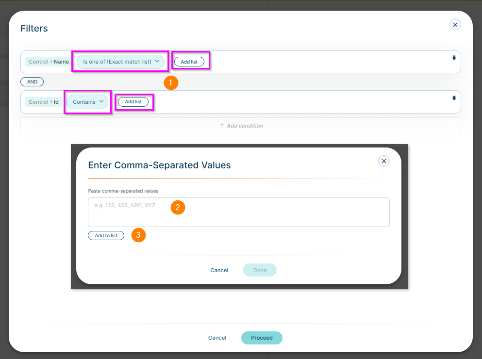 MIv2 Comma Separated List