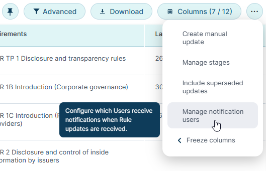 Manage Notification Users