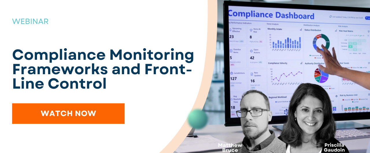 Compliance Monitoring Frameworks and Front-Line Control